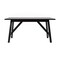 Flash Furniture Everly 60in. Solid Wood Trestle Base Dining Table, Farmhouse Style Table w/Seating for 6, Black KER-T-851-BLK-60-GG - alternate 3